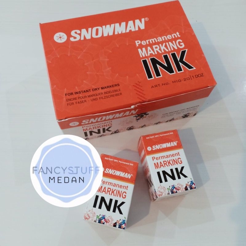 

Fancystuff - tinta spidol snowman permanent warna hitam isi 12pcs/ktk (grosir)