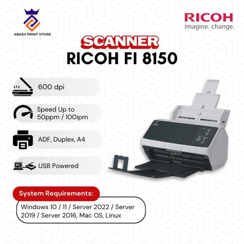 SCANNER RICOH FI8150 / FI 8150 / FI - 8150