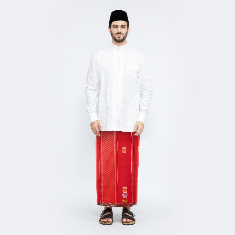 Sarung BHS Excellent Gold Motif E52 SCA merah