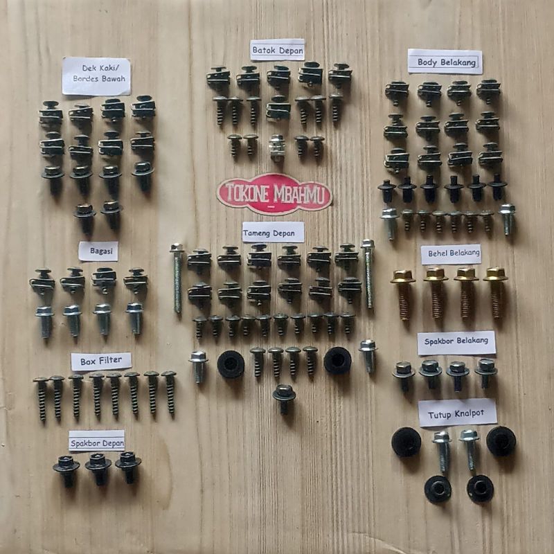 Baut Full Set Cover Body Bodi Suzuki Address 115 FI PGM-FI