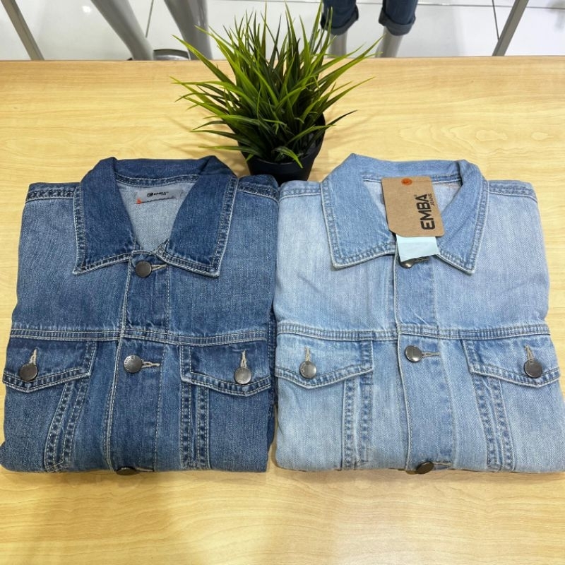 jaket jeans emba pria original