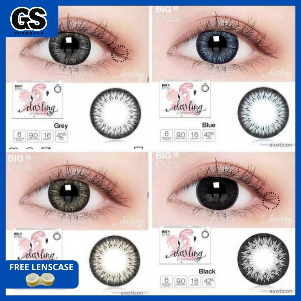 SOFTLENS X2 DARLING 16MM NORMAL & MINUS (-0.50 S/D -6.00) BY X2 EXOTICON / SOFTLENS DARLING / SOFLEN