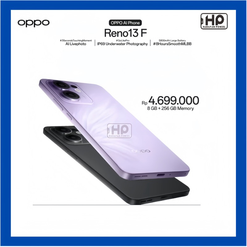 HP Oppo Reno 13F 4G RAM 8+8/256 GB
