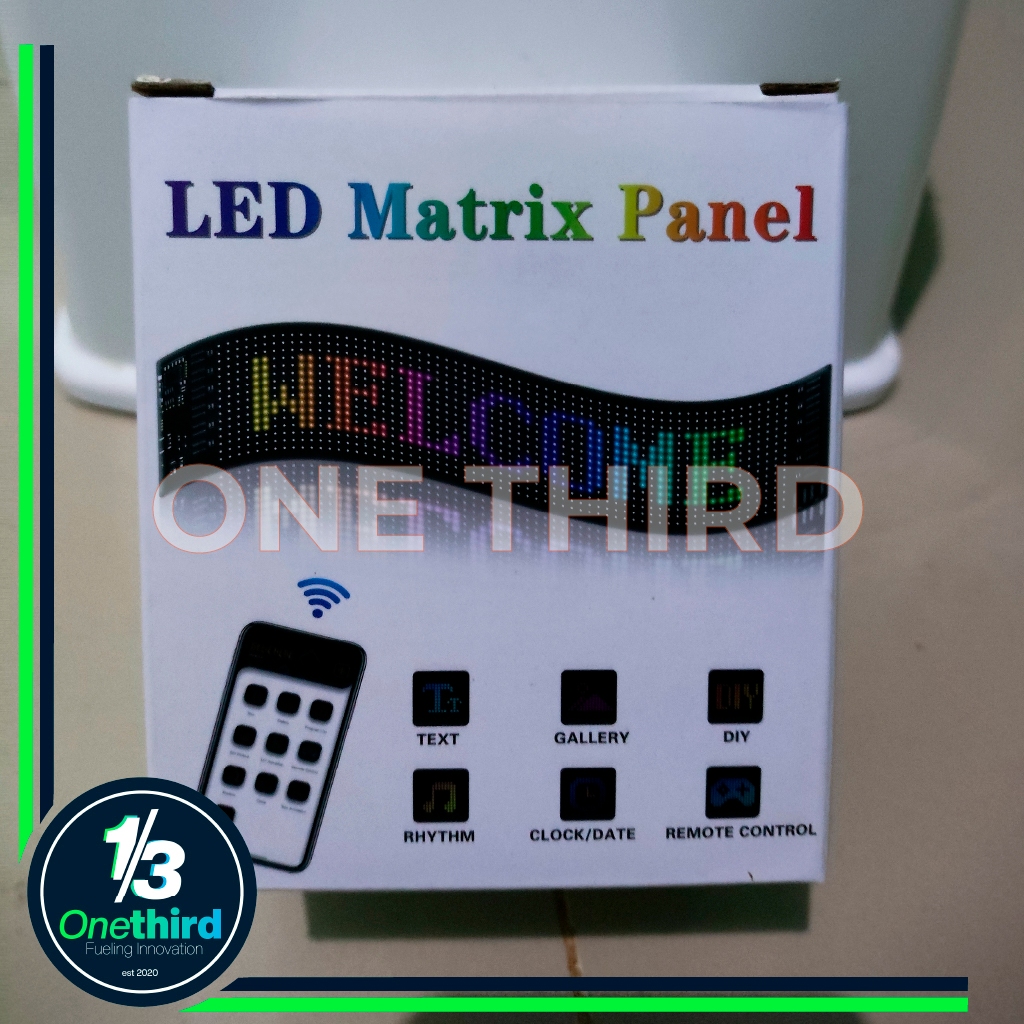 Mycoolcell Animasi Mata & Running Text Flexible Led Matrix Rgb Untuk Toko, Mobil, Accesoris Android