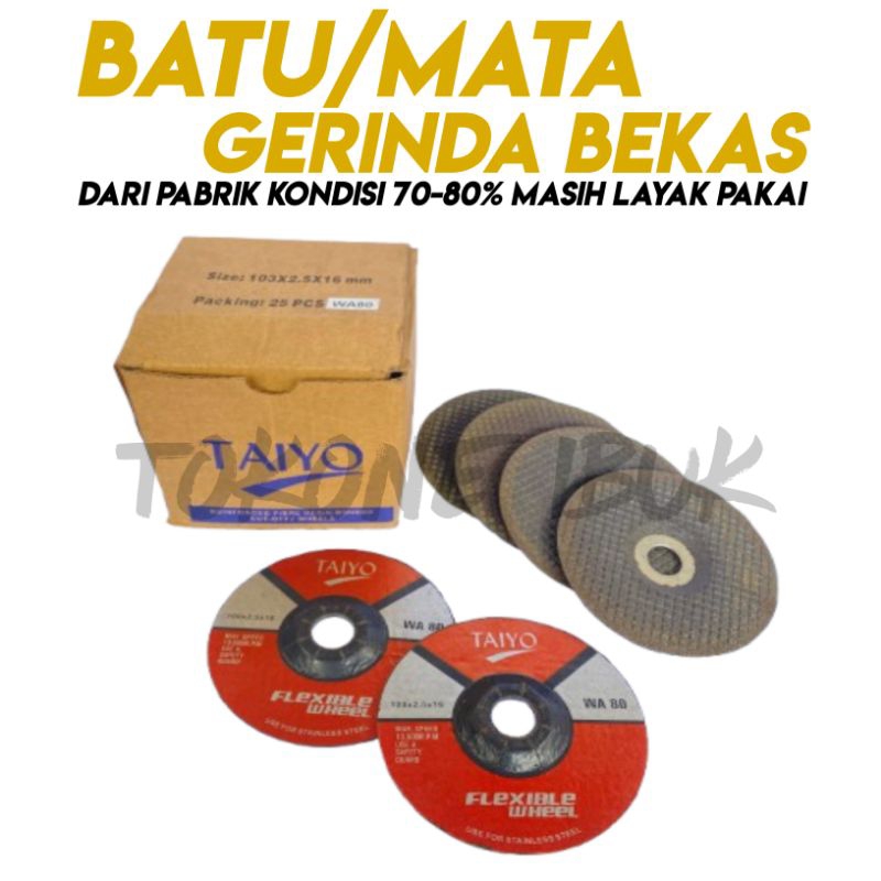 BATU GERINDA POLES TAIYO BEKAS PABRIK LAYAK PAKAI KONDISI 80%/MATA GERINDA BEKAS LAYAK PAKAI/BATU GE