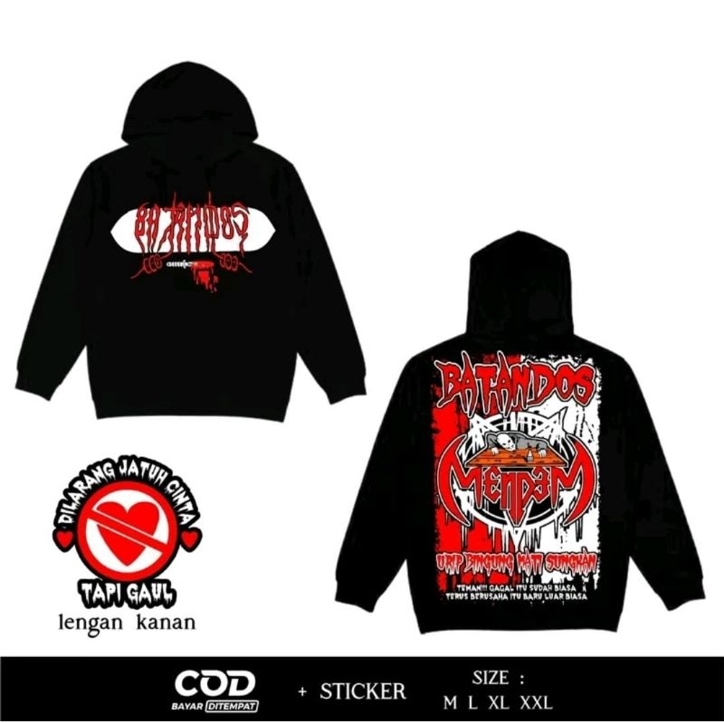 Hoodie Distro Batandos Mendem, Urip Bingung Mati Sungkan by Lassofie