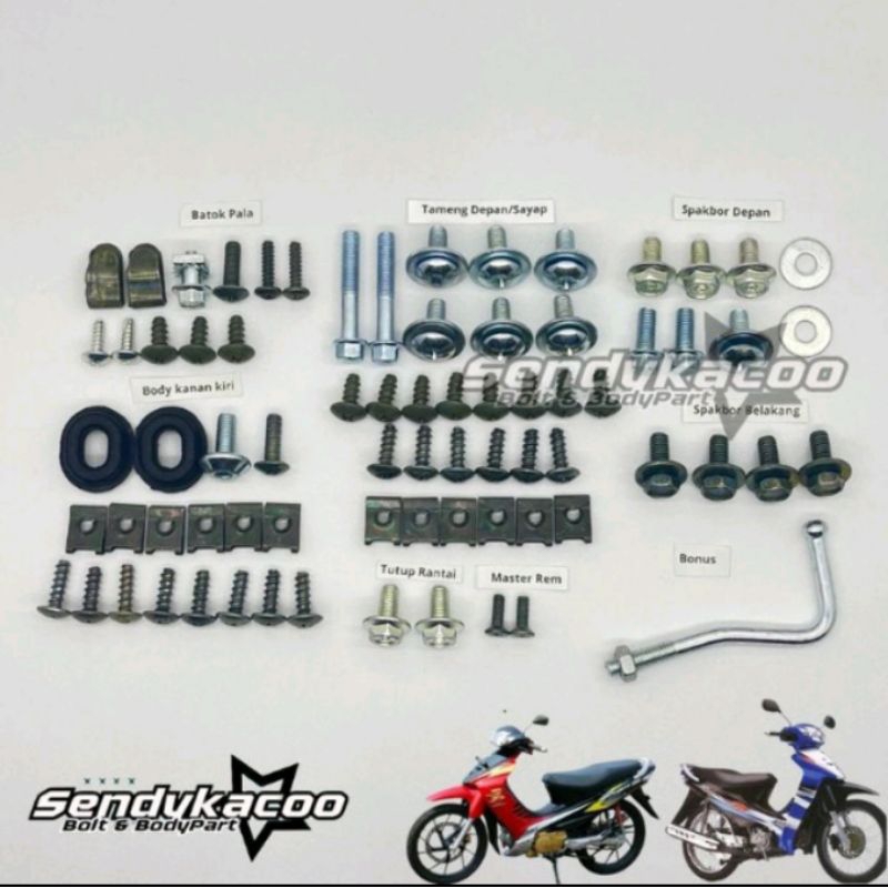 baut full body Shogun Sp 125 / baut lengkap full body Shogun Sp 125