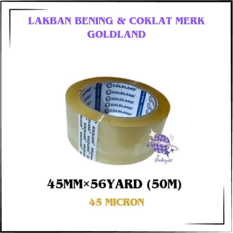 

[ HOCKEY ] LAKBAN BENING & COKLAT MERK GOLDLAND 45*56YARD ISOLASI