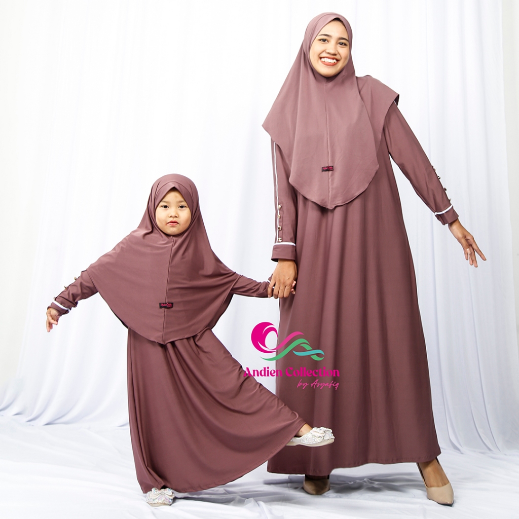 Marwah- Gamis Set Jilbab | Setelan baju wanita muslim size Xl Dan Jumbo Matt Spandek jersey