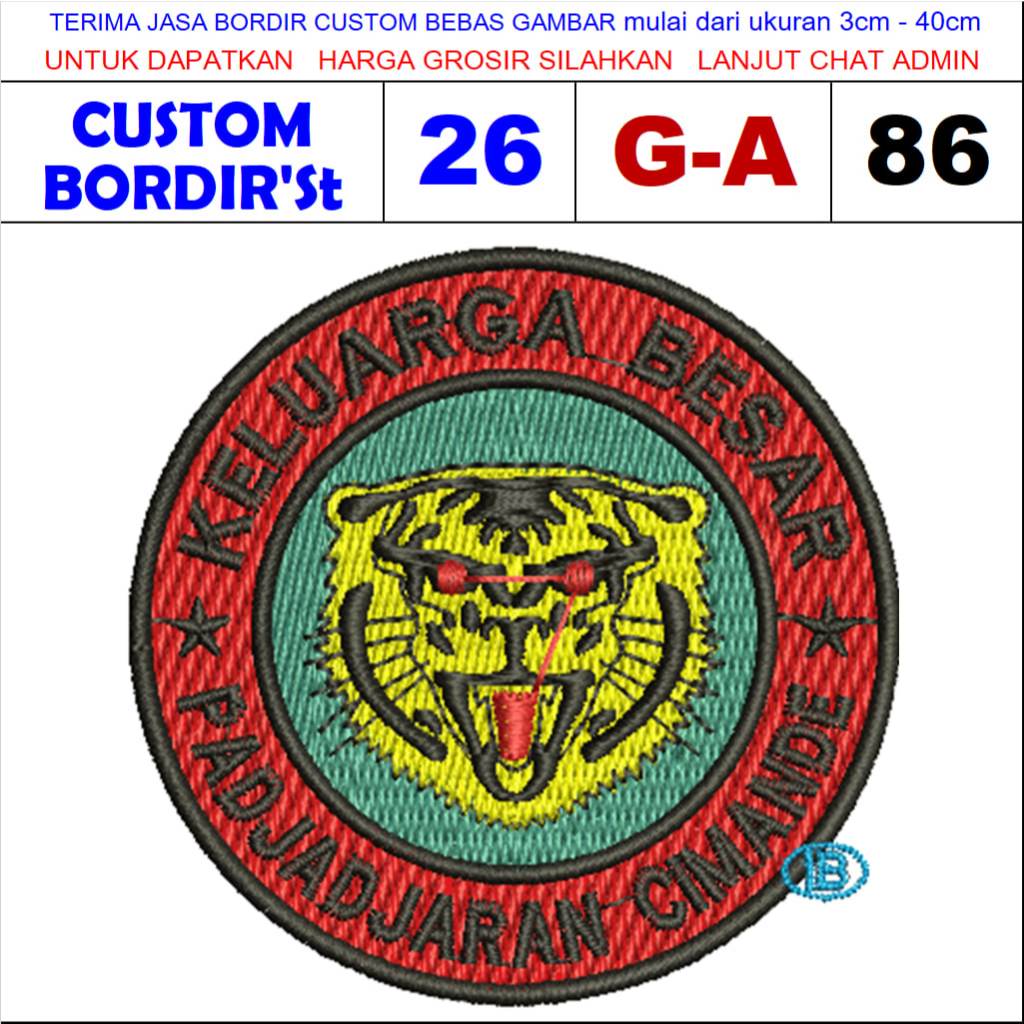 PATCH BORDIR LOGO G-A86 KELUARGA BESAR PADJADJARAN CIMANDE - CUSTOM BORDIR S'T TESTIMONI