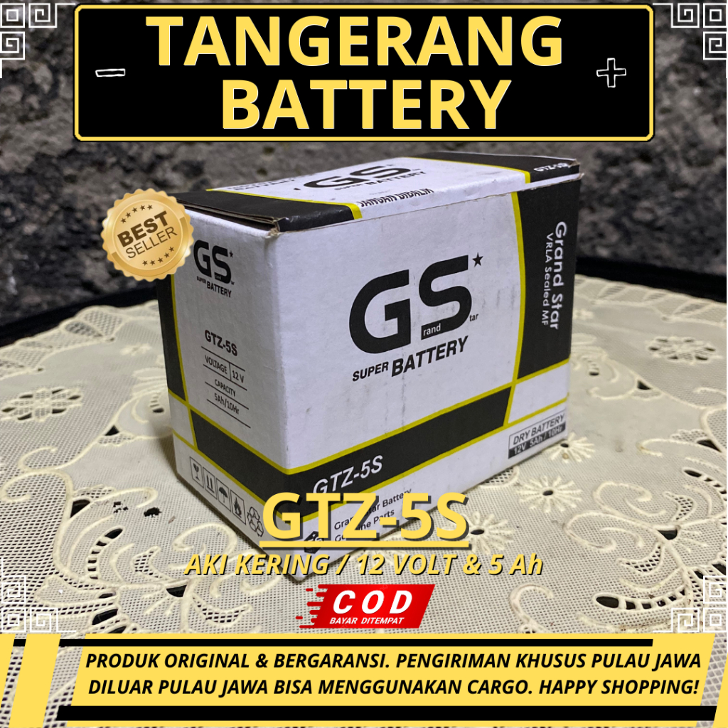 Aki Terlaris GTZ5S Kering Motor Matic Mio J Mio Gt Mio SouL Gt Mio Soul Mio S Mio M3