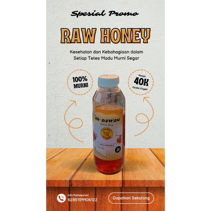 

Madu Akasia Multiflora Madu Ternak Murni Natural Honey 500 gr