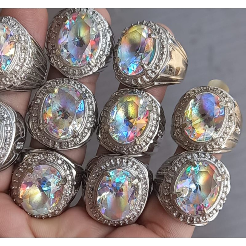 Batu cincin kalimaya pelangi