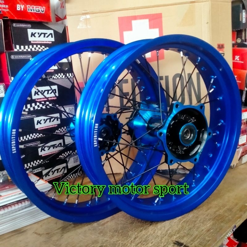 velg set supermoto expedition KLX D-Tracker wr 155 crf 150 ring 17 lebar 300 350
