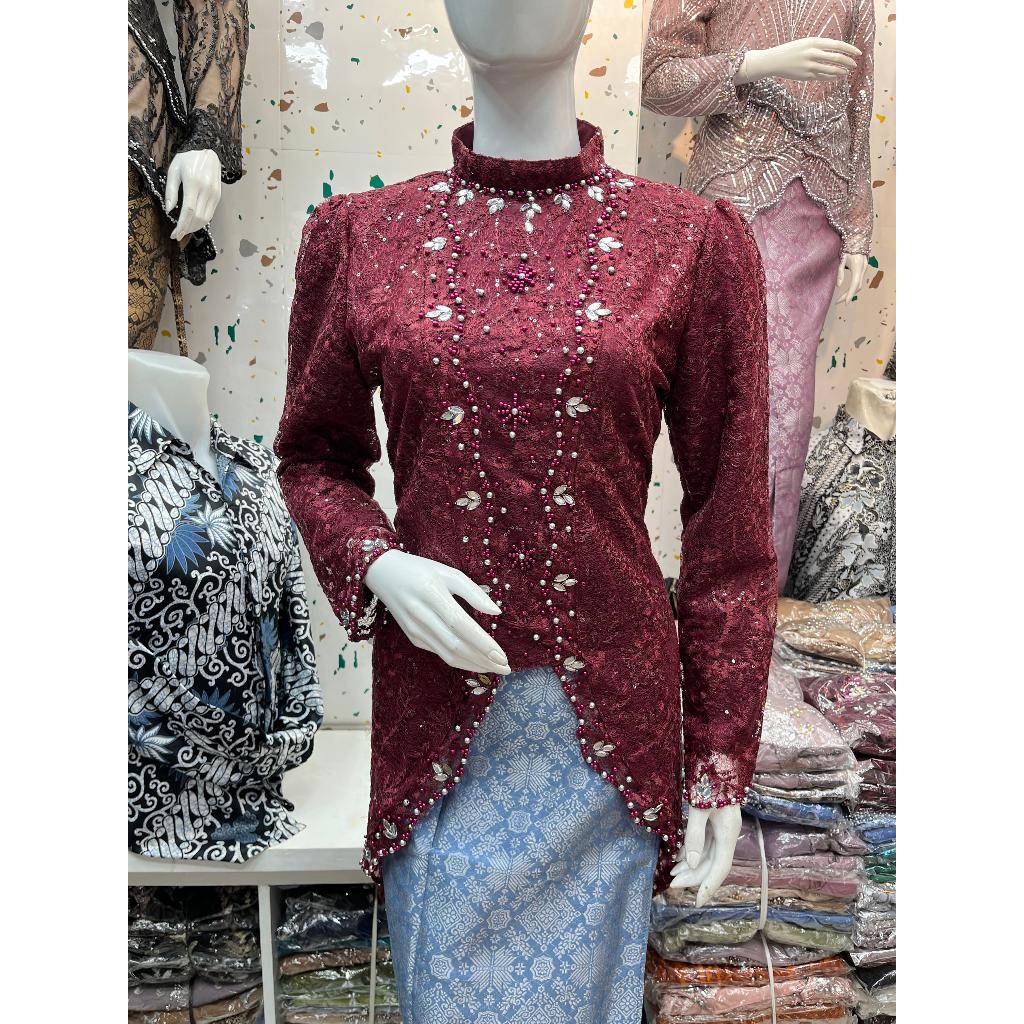 Set kebaya Hawa /Free Hijab /kebaya kutubaru/kebaya lamaran/kebaya premium