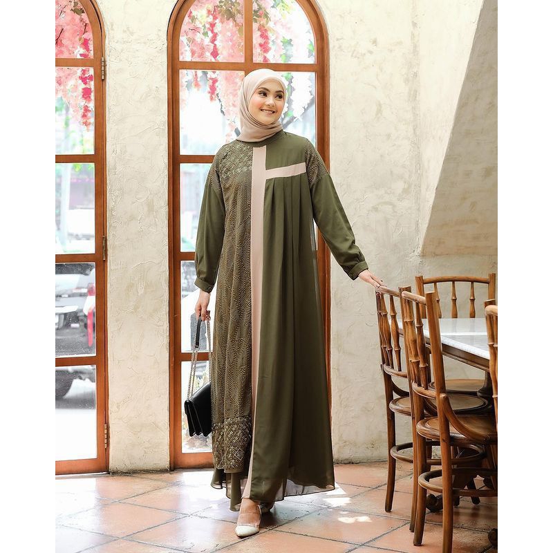 Shamira Dress by Sallaco Limru FREE Hijab Segi4