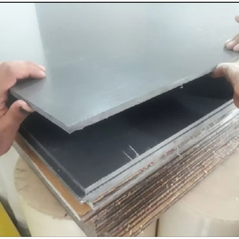 plat PVC sheet gray 10mm x 40cm x 40cm PVC sheet lembaran 10mm