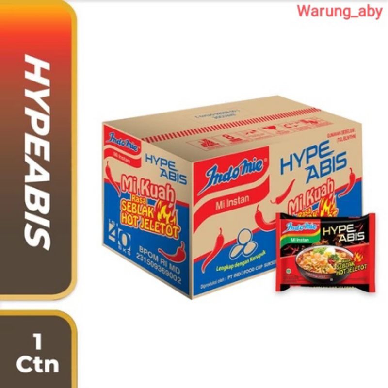 

Indomie Kuah HypeAbis Rasa Seblak Hot Jeletot 1 Dus Isi 40 Pcs - Indomie Seduh - Indomie Seleraku