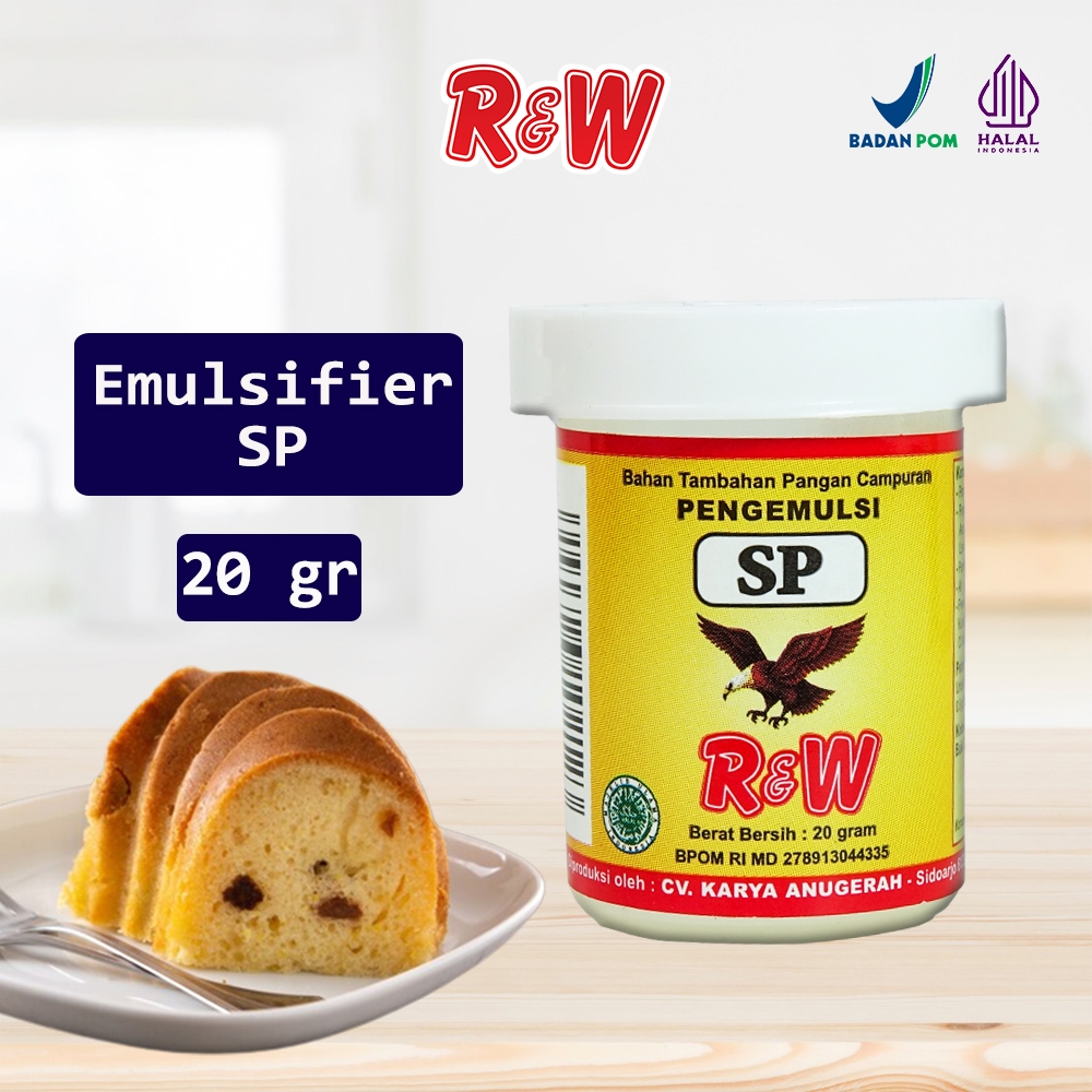 

Emulsifier SP Pengemulsi Pelembut Pengembang Kue Roti Rajawali R&W RW 20 gr