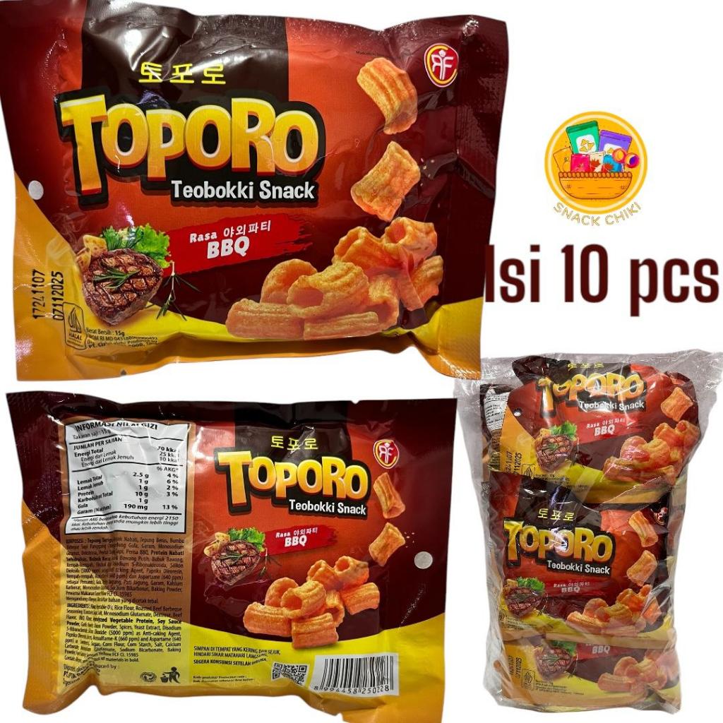 

CHIKI SNACK TOPORO TEOBOKKI BBQ ISI 10 PCS