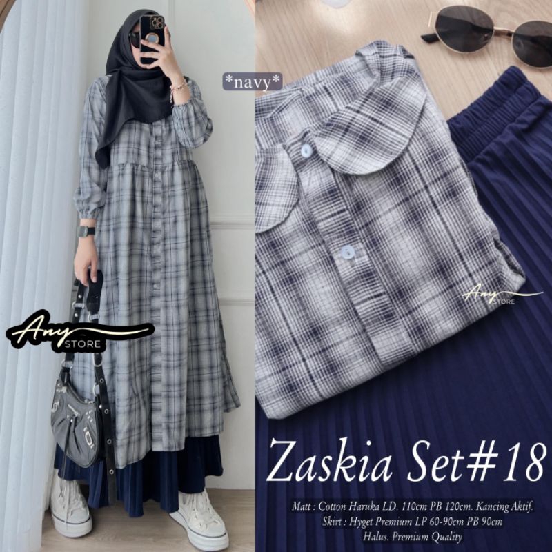 BEST SELLER SETELAN WANITA MIDI, TUNIK ROK PLISKET