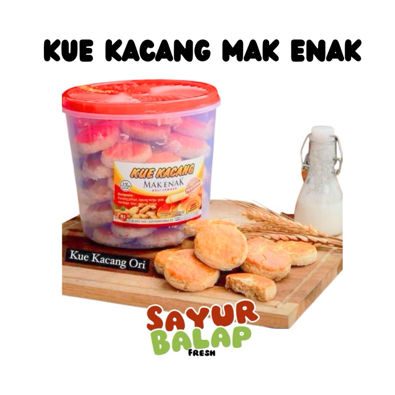 Kue Kacang Mak Enak Asli Jember ORI Roti Kacang Mak Enak Kue Kering Lebaran Mak Enak Roti Kacang