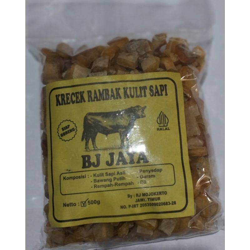 

Krecek Rambak Kulit Sapi 500g bentuk kotak/dadu