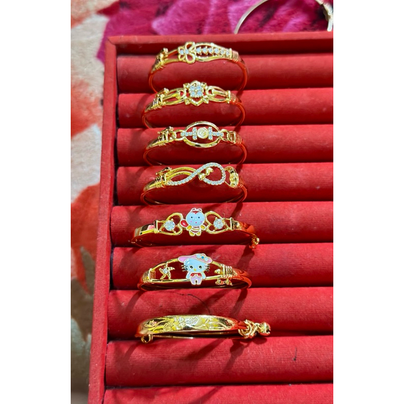 gelang bangkok anak xuping ori mirip emas asli 100% dapat dipakai dirumah sehari hari