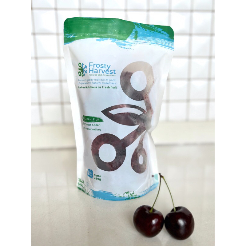 

FROSTY HARVEST IQF Frozen Sweet Dark Cherries (pitted) - buah beku ceri (buang biji)