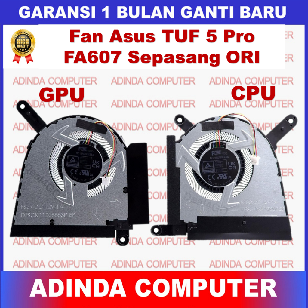 Kipas Fan Asus Gaming A16 F16 TUF 5 Pro FA607 FX607 FX607FS FX607FS3Q FX607FS3R FX607JU FX607JV 2024