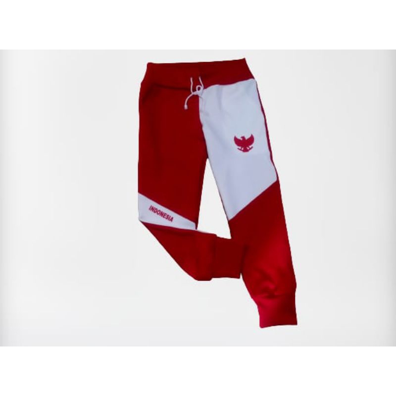 CELANA PUTIH MERAH Celana olahraga wanita/Celana merah putih/Celana joger olahraga