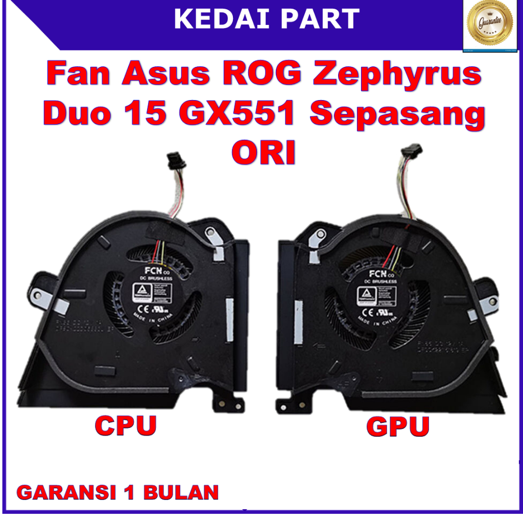 Kipas Fan Asus ROG Zephyrus Duo 15 GX551 GX551QS GX551SE GX551Q GX551QR GX551QM GX550SE CPU Kanan GP
