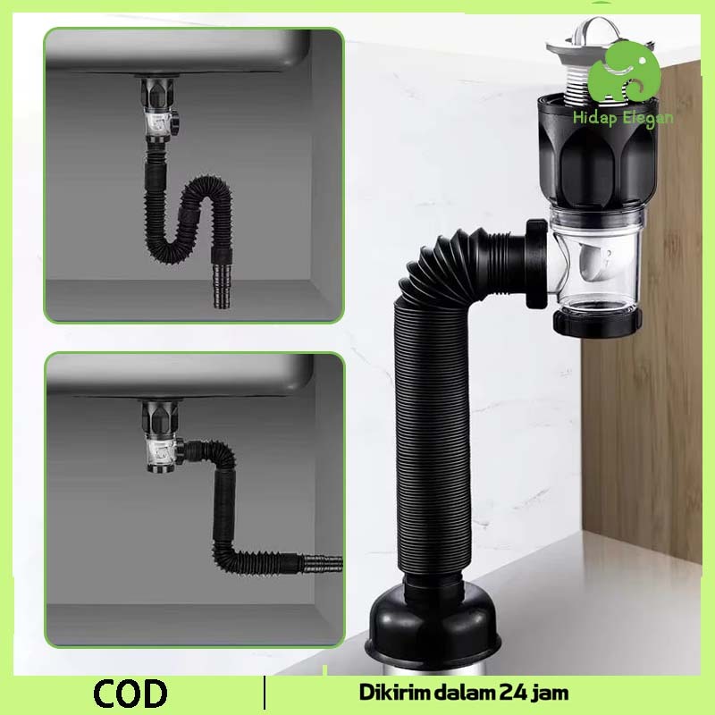 [ New Model ] Saluran Wastafel Cuci Piring Siphon Selang Pembuangan Wastafel Cuci Tangan Afur & Sela
