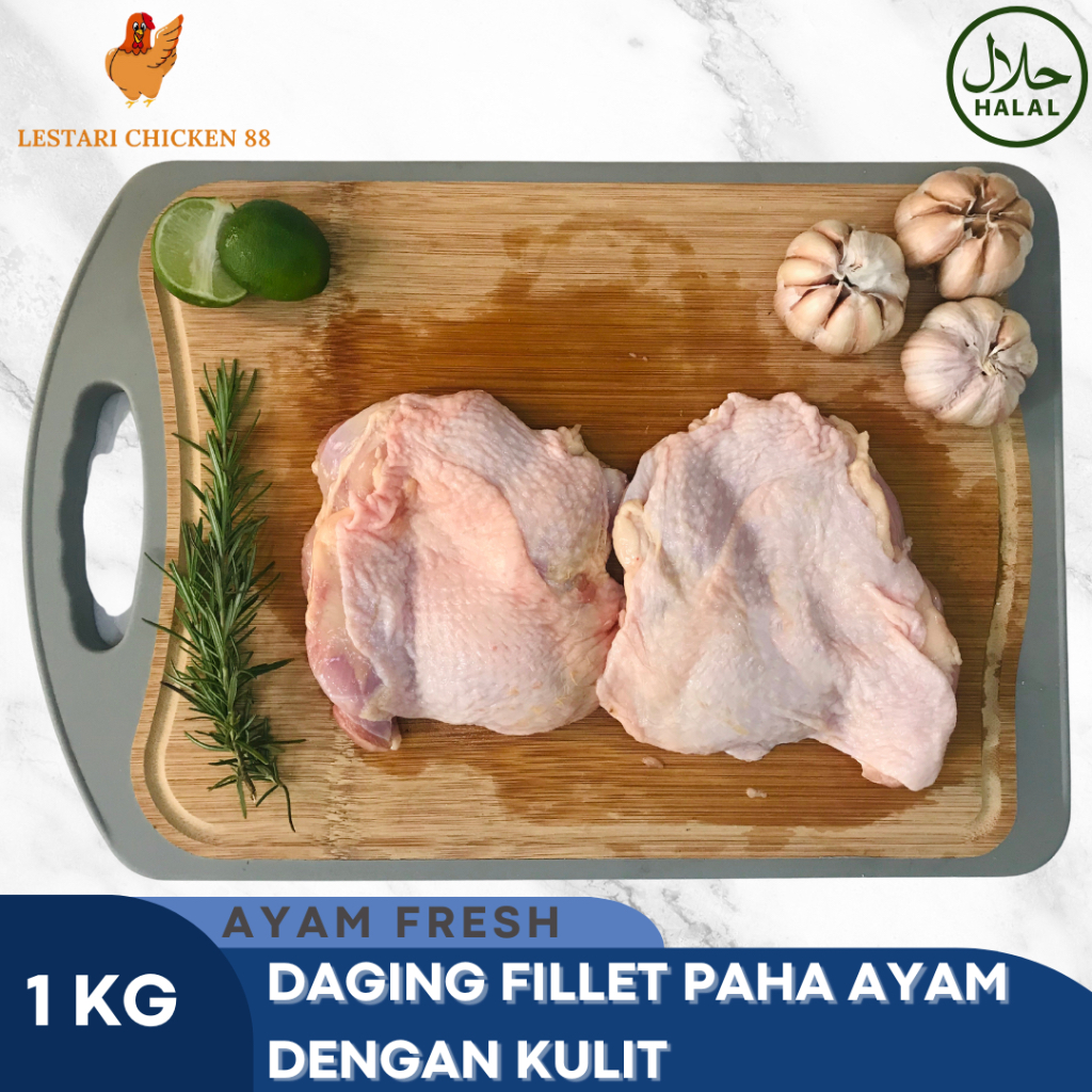 

Fillet Paha Ayam Dengan Kulit Fresh / Ayam Fillet Boneless Paha Dengan Kulit Fresh