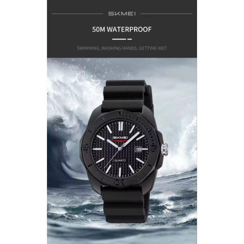Jam Tangan Pria Analog Terbaru Merk Skmei 2393 Strap Rubber Original 100%