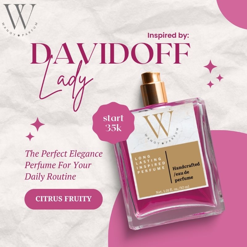 Parfum DAVIDOFF LADY 100ml Wanita Inspired Perfume Woman Tahan Lama Aroma Segar Wangi