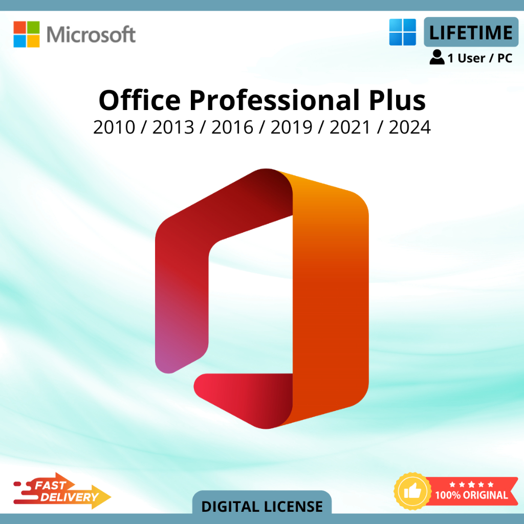 Office Pro Plus 2024 | 2021 | 2019 | 2016 | 2013 | 2010 Original Key Lifetime