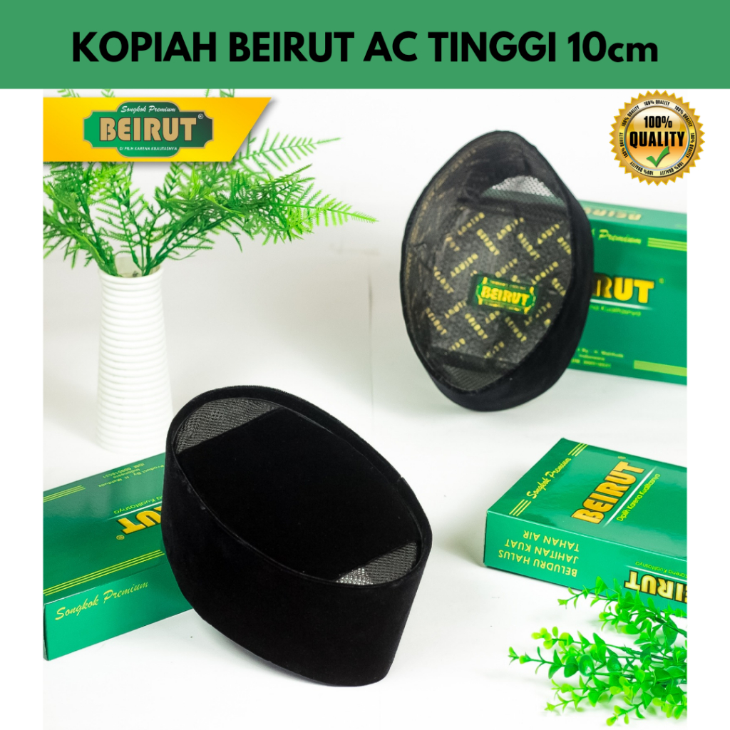 Songkok Beirut AC, Peci Hitam, Peci Songkok Hitam, Kopiah Hitam Polos, Peci Tinggi 10