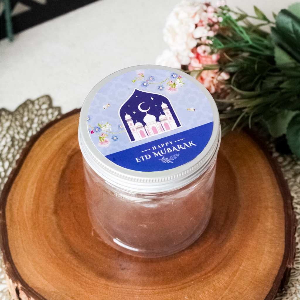 

20 pcs Sticker Tutup Toples Lebaran Diameter 8 cm - Violet