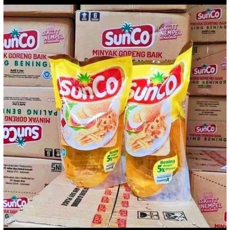

minyak sunco 2liter ( 2pouch) / paket combo