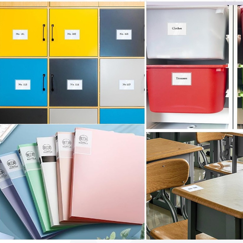 

gk 20 PCS/SET 80*100MM Label Nama Produk Self Adhesive Card Tag Holder Label Holder Mika Label