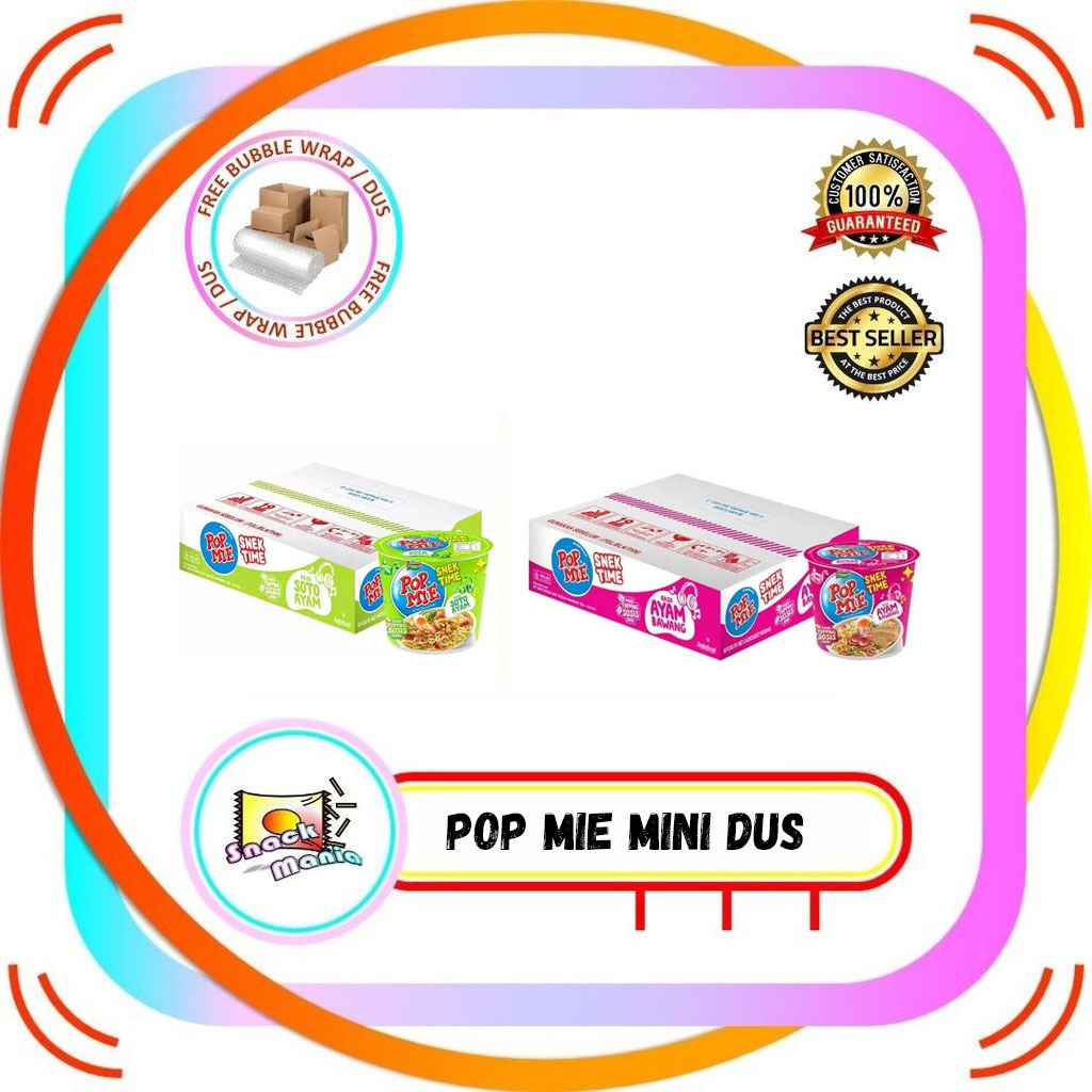 

Pop Mie MINI Mi Gelas Rasa Ayam Bawang | Soto Mi 40 gr x 12 pcs DUS Instant Cup Noodle PopMie