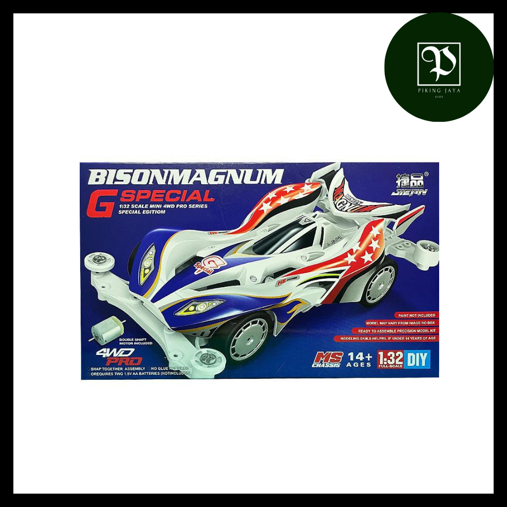 Tamiya Mini 4WD Jiepin Bison Magnum G Special MS Chassis Suspension - Rep. Tamiya Merk Jiepin