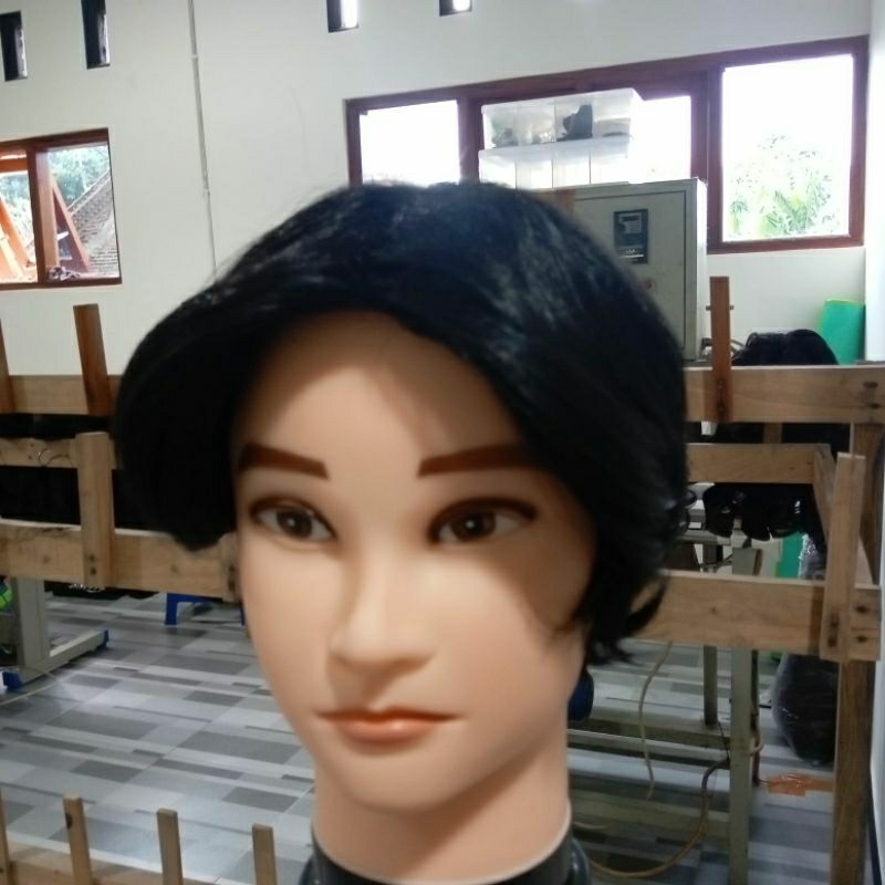 wig palsu/wig pria/wig/wig pendek/rambut palsu/wig pendek pria/wig cowok 03