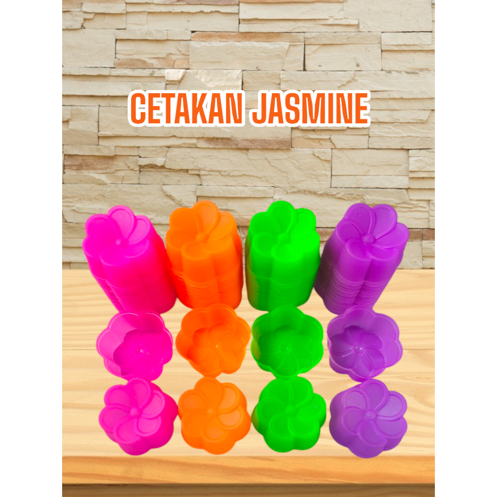 Cetakan Kue Jasmine Besar Plastik /Cetakan Bunga Melati/Cetakan Kue Bolu Putu Ayu Puding Agar Jelly