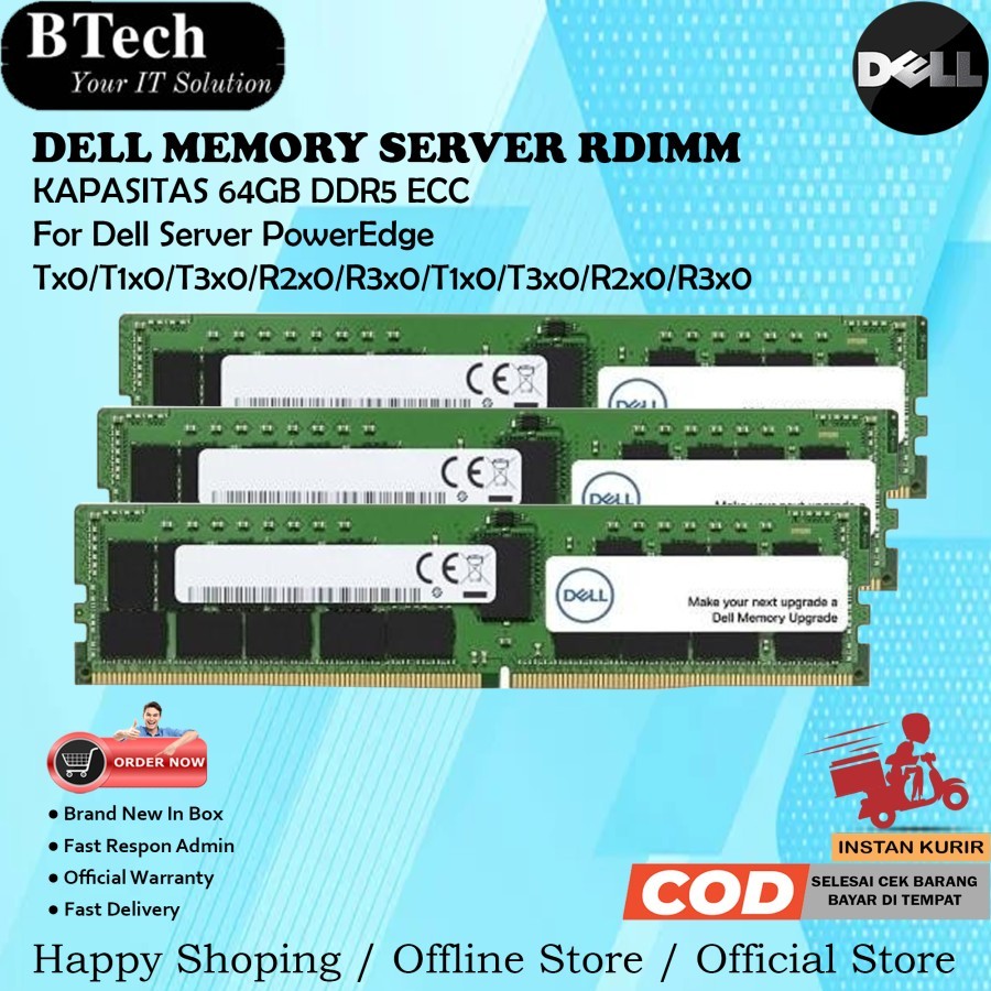 Dell Memory Server 64GB DDR5 RDIMM ECC for Dell Server PowerEdge