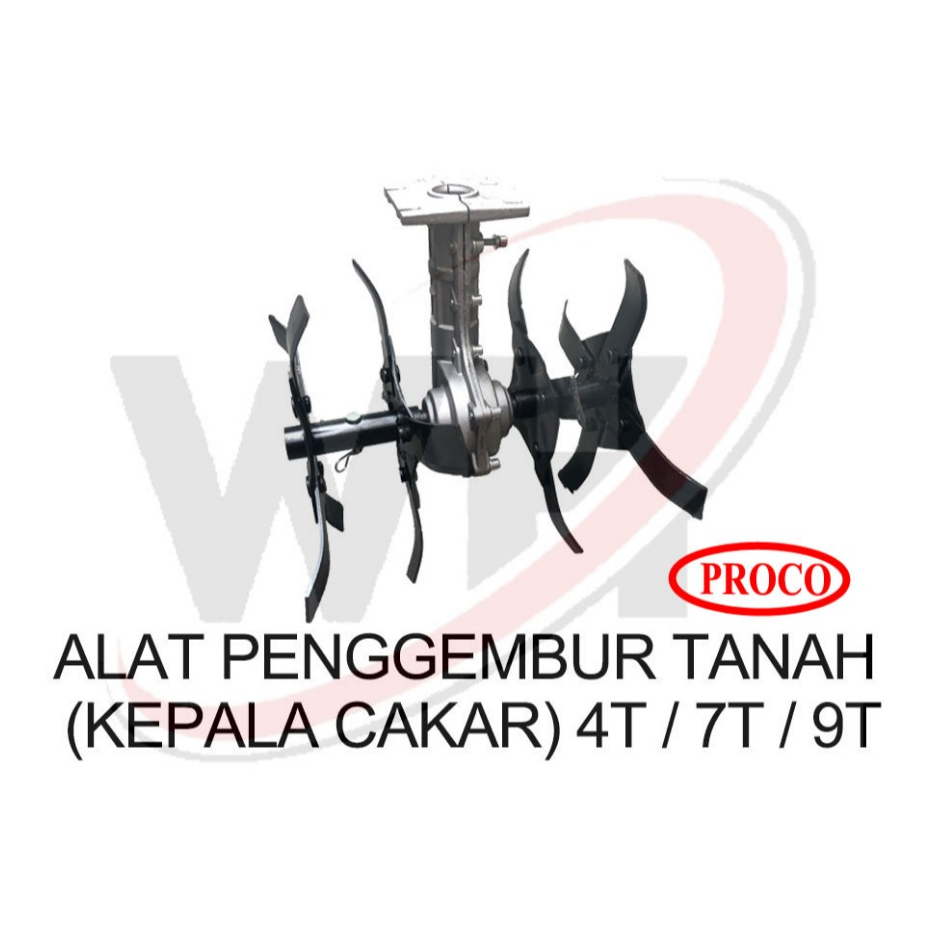 PROCO Alat Penggembur Tanah CAKAR Penyiang Gulma Weeding Gear Case Mini Tiller Cultivator Brush Cutt