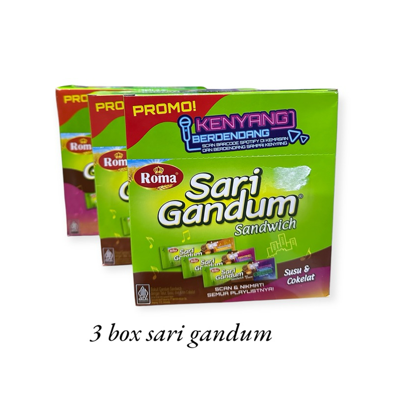 

Roma Sari Gandum Sandwich 3 Box isi 12pcs/box