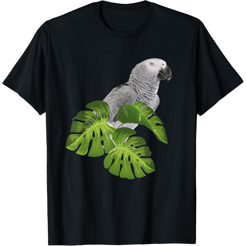 Kaos Lucu African Grey Parrot Bird Wanita Pria