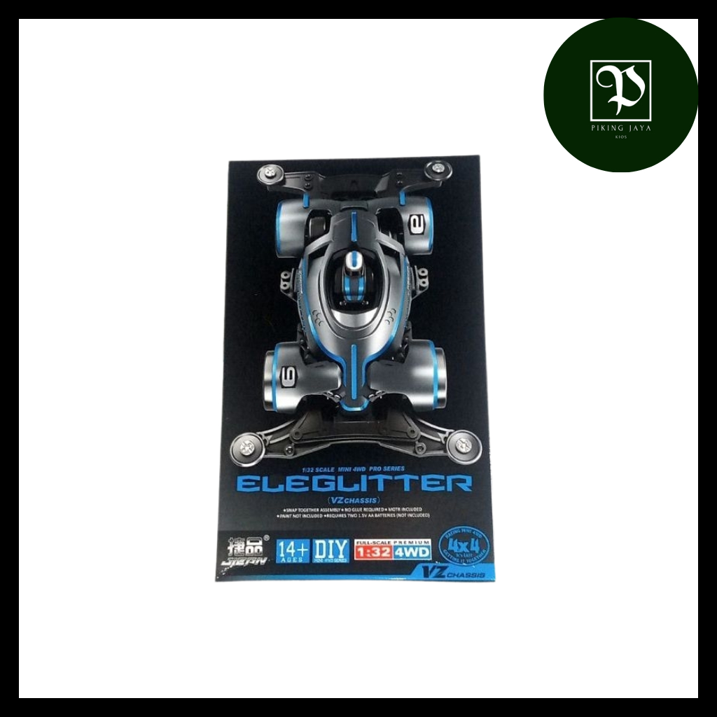 Tamiya Mini 4WD Jiepin Eleglitter VZ Chassis Painting Body - Rep. Tamiya Merk Jiepin